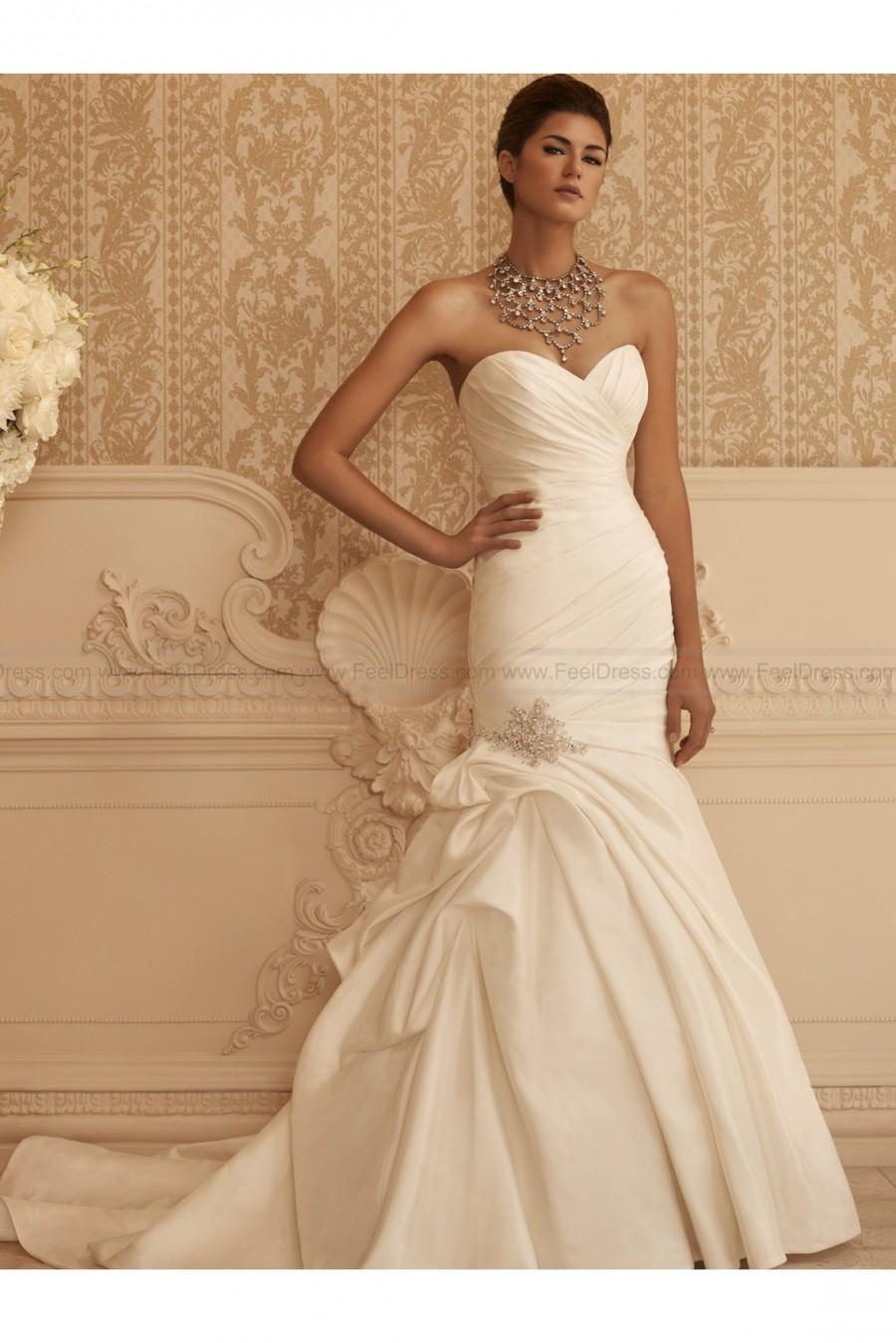 Hochzeit - Elegant Fit And Flare Bridal Dress By Casablanca 2106