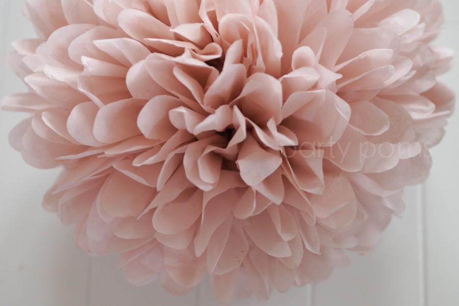 زفاف - Dusty Pink tissue paper pom pom