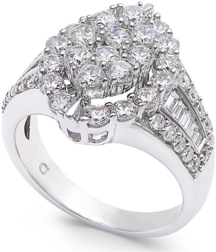 Hochzeit - Diamond Marquise Cluster Ring (2 ct. t.w.) in 14k White Gold