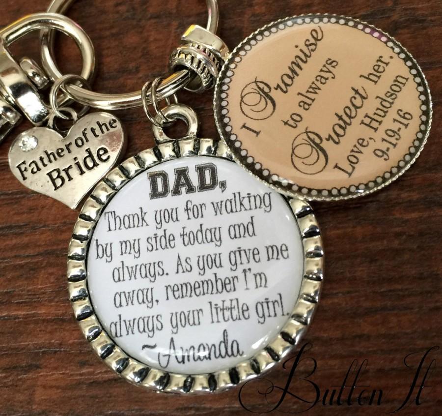 Personalized Wedding Gift Keychain for Father of the Bride