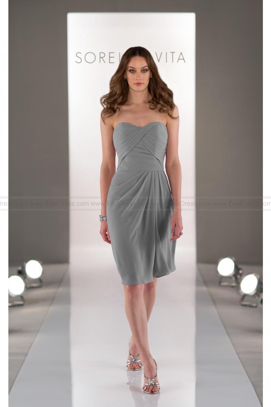 Hochzeit - Sorella Vita Gray Bridesmaid Dress Style 8415
