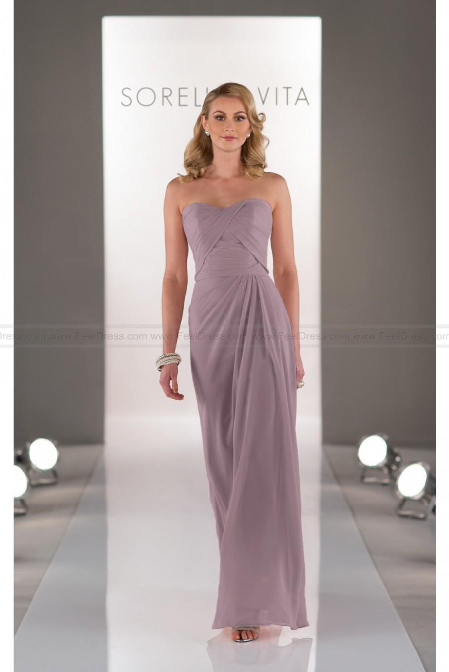Hochzeit - Sorella Vita Long Chiffon Bridesmaid Dress Style 8416