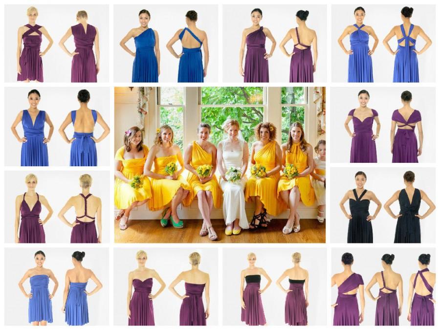 Mariage - 27 colors Short Infinity dress convertible dress twist dress for bridesmaid cocktail wedding