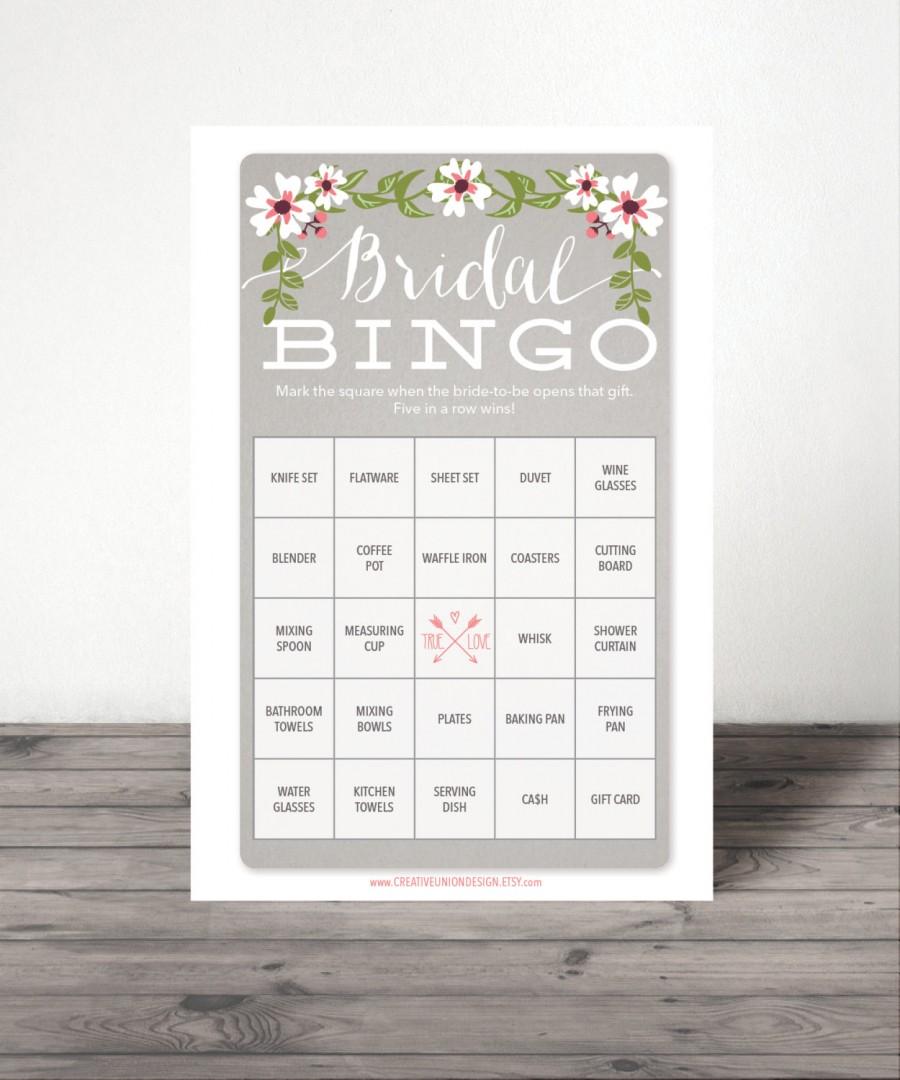 Свадьба - Bridal Shower Bingo Game - 50 Unique Game Sheets - Wedding Shower Game - Shower Bingo - Shower Games - A4 and US Sizes - Instant Download