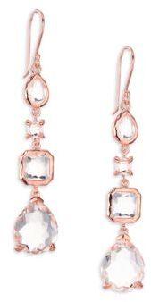Mariage - IPPOLITA Rosé Rock Candy Clear Quartz Mixed Linear Drop Earrings