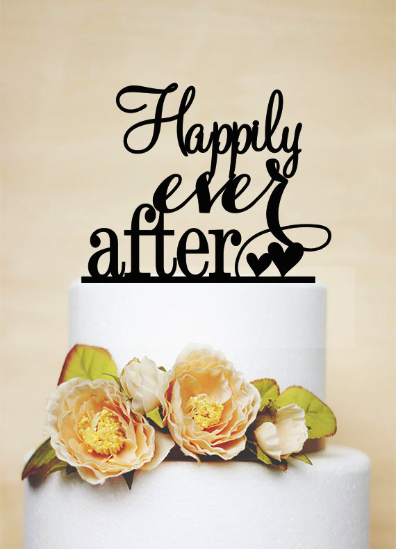 Свадьба - Wedding Cake Topper,Happily Ever After Cake Topper,Engagement Cake Topper,Wedding Decoration,Love Cake Topper-P046