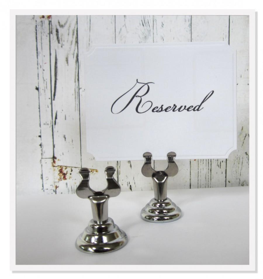 Mariage - Silver Sign Holder, Wedding Table Number Holder, Card Holder,Table Decor, Menu Card Holder
