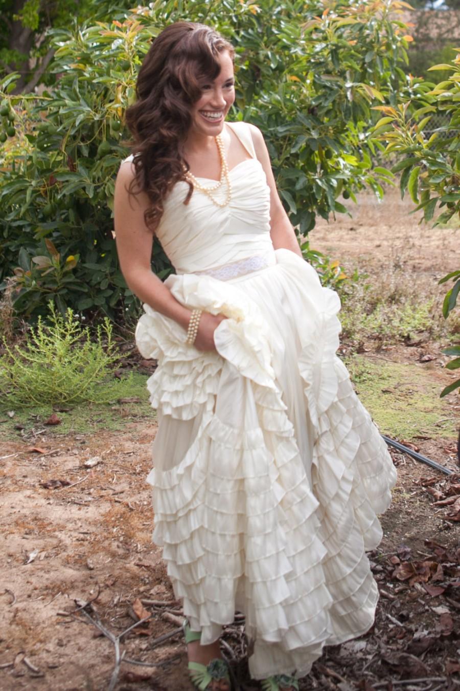 Hochzeit - Boho Wedding Dress - Inspired by Jackie Kennedy