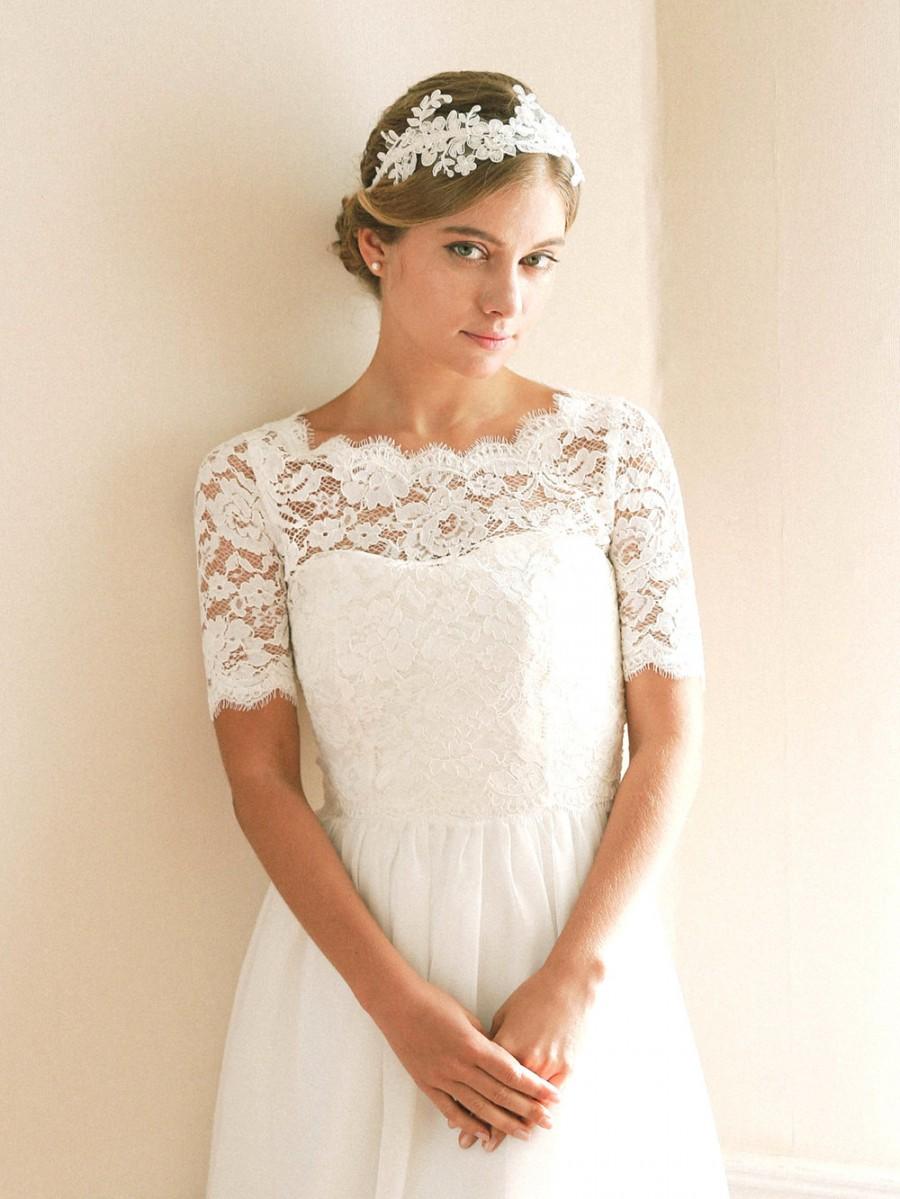 Bridal Shrug Bridal Cover Up Wedding Bolero Lace Topper Wedding Cover Up Wedding Dress 9911