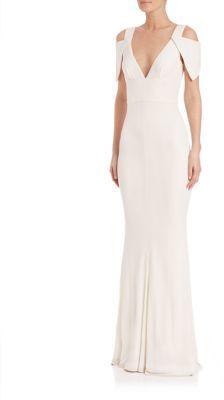 Mariage - ABS Jersey Triangle-Sleeve Gown