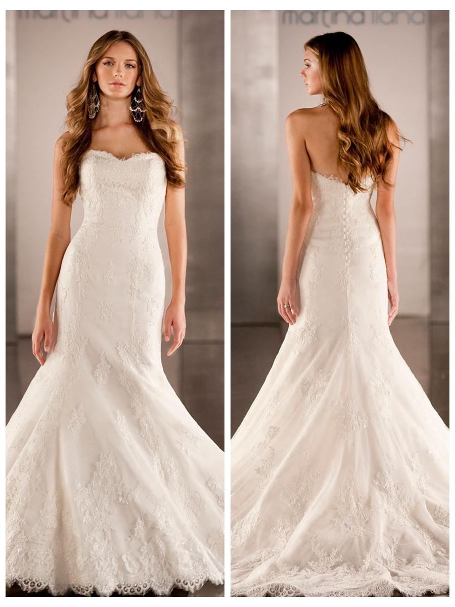 Wedding - Timeless Fit Flare Sweetheart Embroidered Lace Mermaid Wedding Dress