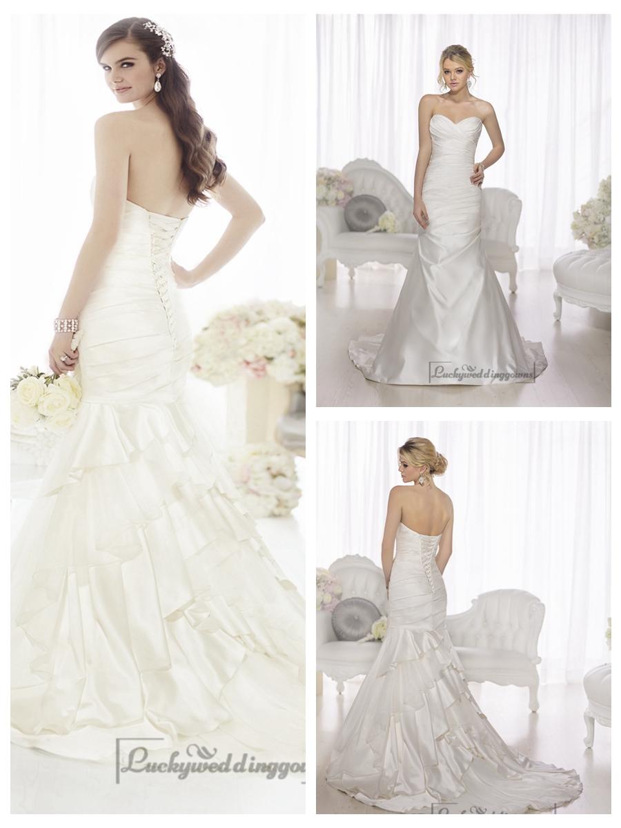 Wedding - Fit and Flare Sweetheart Ruched Bodice Wedding Dresses
