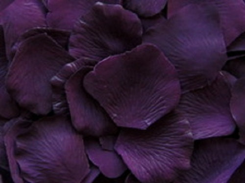 Hochzeit - 500 Eggplant Deep PURPLE Silk Artificial Rose Petals Wedding Favor Decoraition Flower Girl