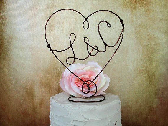 Hochzeit - Personalized INITIALS Wedding Cake Topper - Monogram Wedding Cake Topper, Custom Wedding Cake Topper, Name Weddings Cake Decoration
