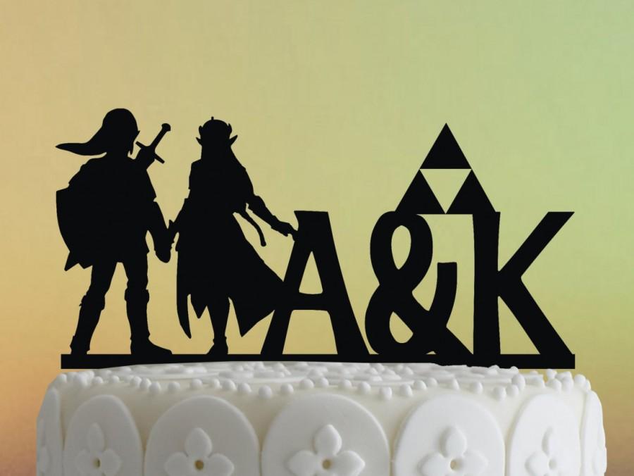 زفاف - Cake Topper  - Link and Zelda Wedding Cake Topper - legend of zelda - Acrylic Cake Topper
