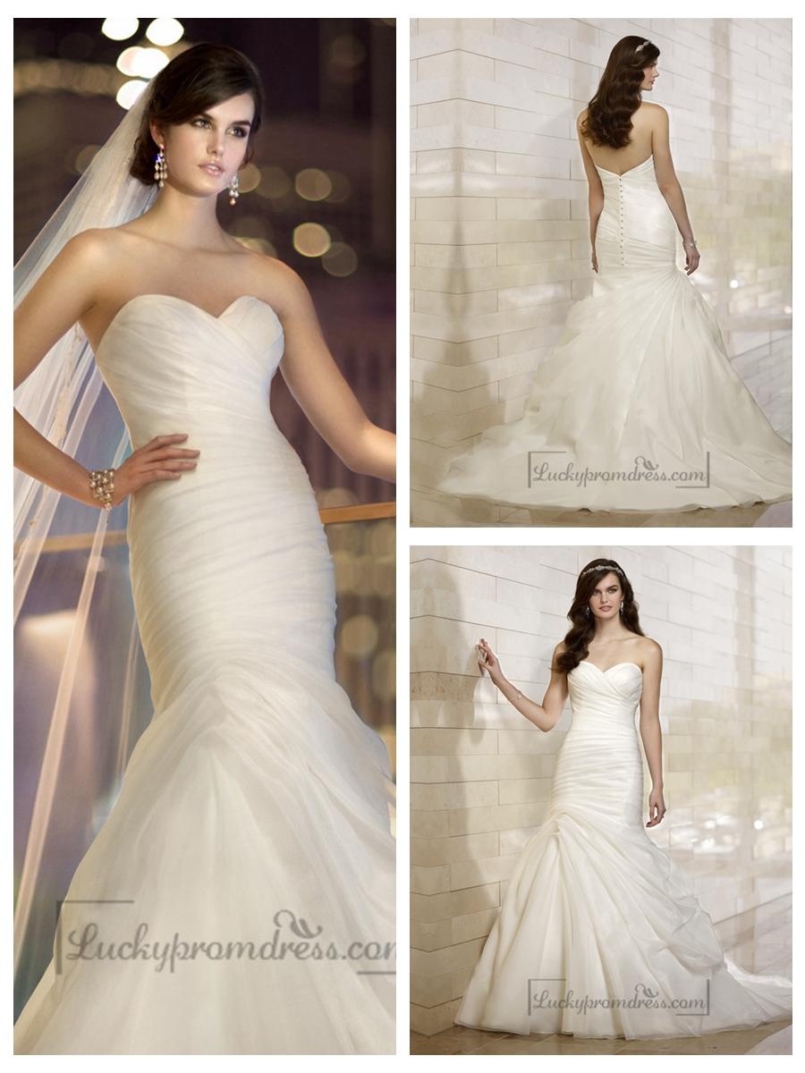 زفاف - Stunning Organza Sweetheart Ruched Bodice Simple Wedding Dresses