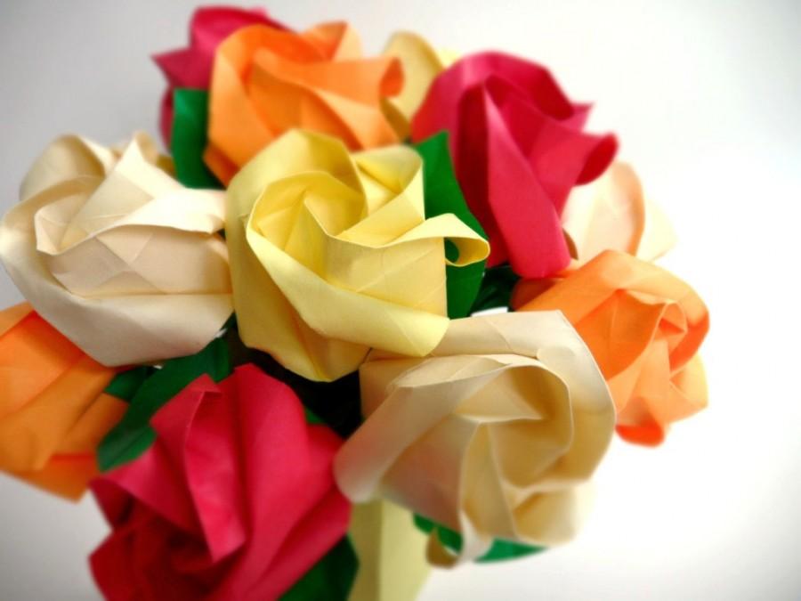 زفاف - Golden Sunset - Petite Origami Roses