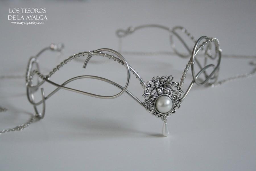 زفاف - elvish tiara • wedding accesories • elvish headpiece . Bridal • elven tiara