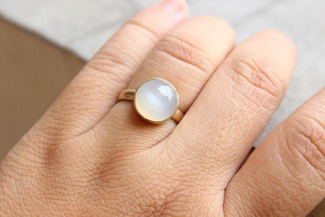زفاف - Gold moonstone ring - Natural Moonstone Ring - 18k gold ring - wedding ring - Gemstone ring  - Gift for her