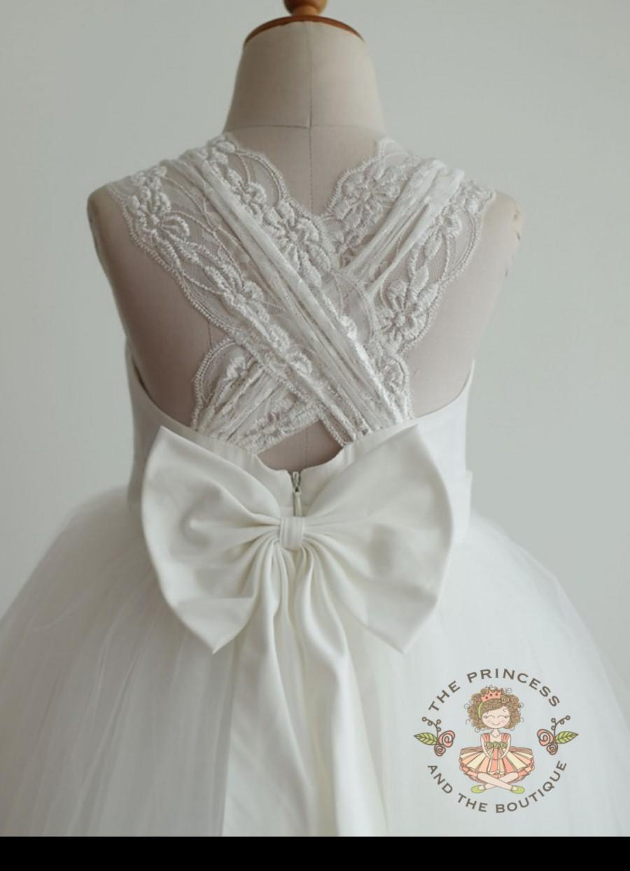 Hochzeit - flower girl dress, ivory flower girl dress, flower girl dresses, tulle flower girl dress, tutu dress, flower girl dress ivory