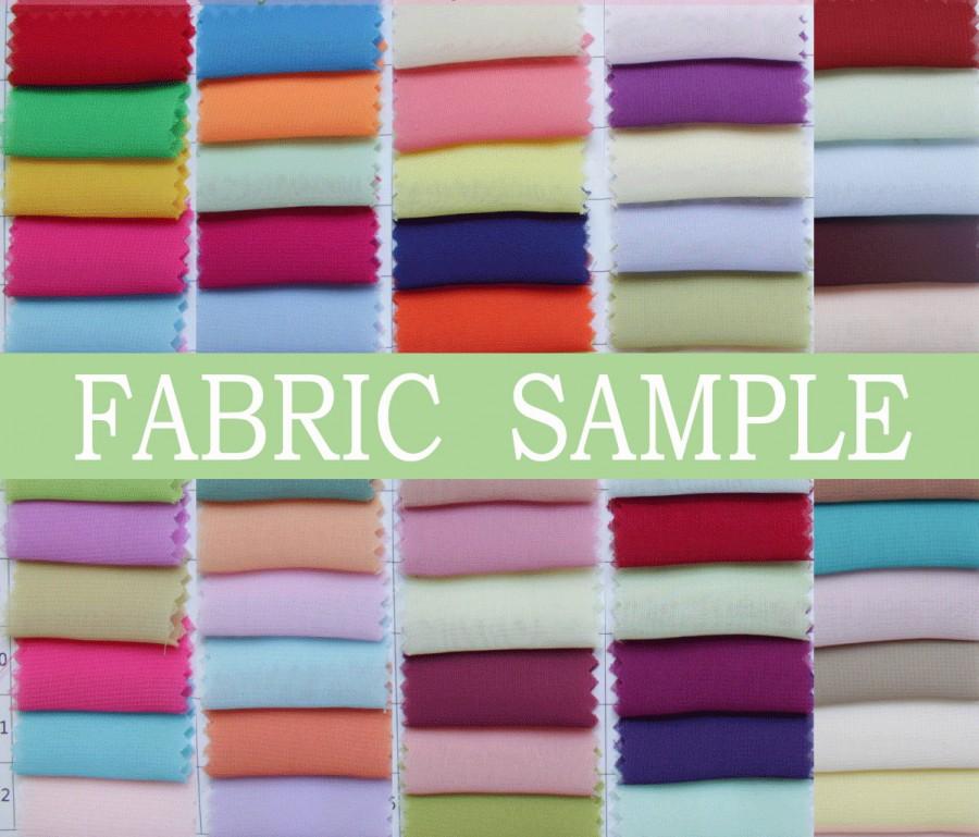 Wedding - Chiffon Fabric sample color sample fabric swatch