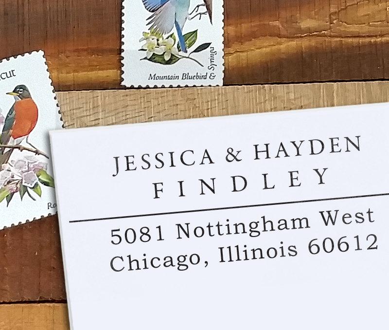 Wedding - Custom Rubber Stamp - Self Inking Address Stamp - Nottingham
