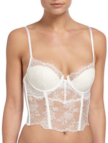Wedding - Chantilly Lace Sheer Bustier