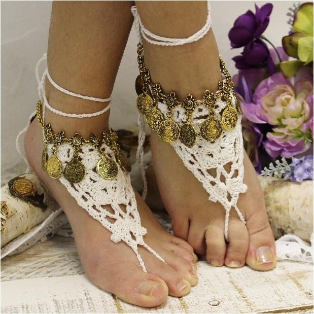 Hochzeit - boho barefoot sandals