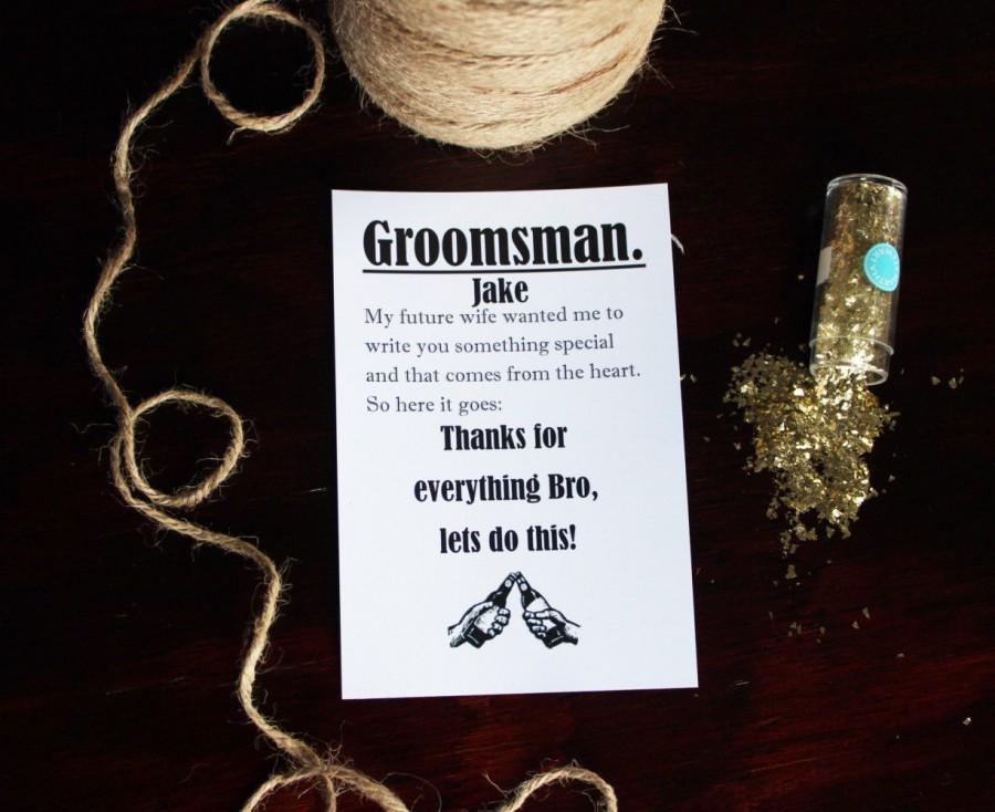 Wedding - Groomsmen cards, Best Man cards, post card, bridal party cards , thank you cards