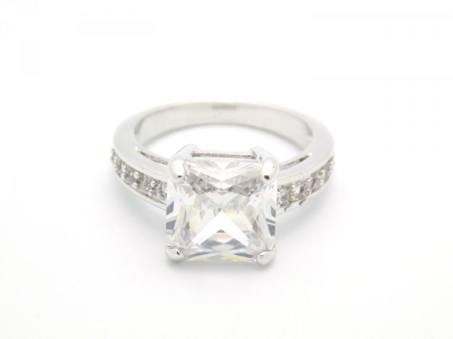 Wedding - 5.18 Carat Princess Cut Engagement Ring Wedding Ring Anniversary Ring Promise Ring size 5 6 7 8 9 10 - MC1080231AZ