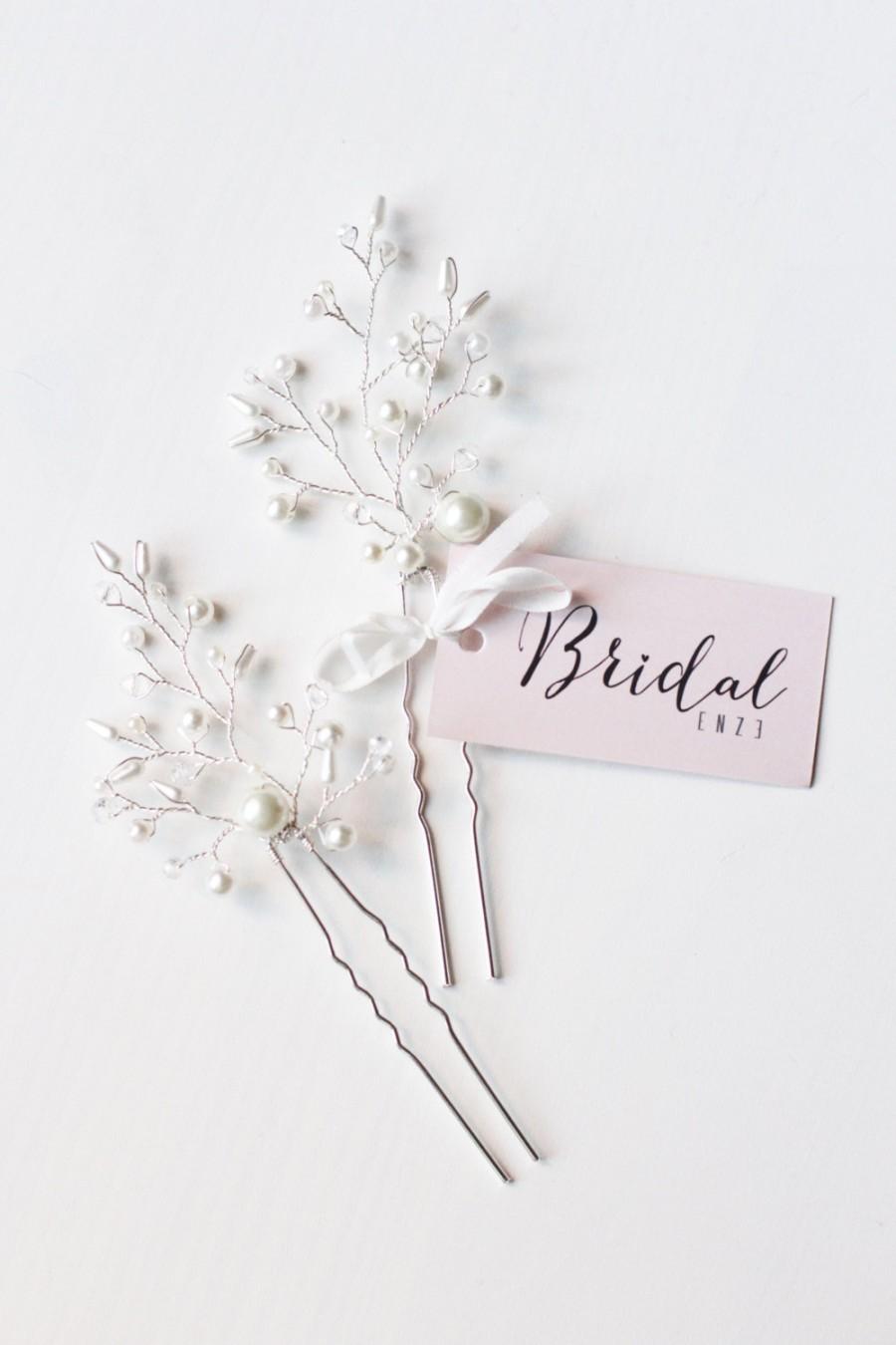 زفاف - Bridal Headpiece Bridal Hair Pins Bridal Hairpiece Hair Pins for Bride Hair Pins Set of Two