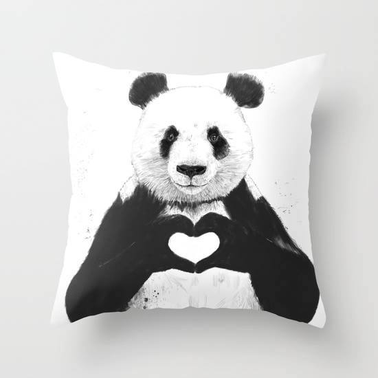 زفاف - home decoration panda pillow