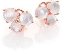 Hochzeit - IPPOLITA Rosé Rock Candy Mother-Of-Pearl & Clear Quartz Doublet Cluster Earrings