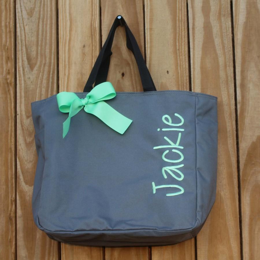 Mariage - 7  Bridesmaid Gift- Personalized Bridemaid Tote - Wedding Party Gift - Maid of Honor-Personalized Bridesmaid Gift Tote Bag