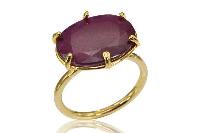 زفاف - Ruby Ring, Ruby Engagement Ring, Ruby Jewelry, Ruby Bridal Ring, July Birthstone Jewelry, Gifts for Her, 14K Solid Gold Ring with Ruby