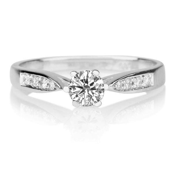 زفاف - Art Deco Engagement Ring, 14K White Gold Ring, Vintage Diamond Ring, 0.35 TCW Diamond Ring Band, Unique Engagement Ring