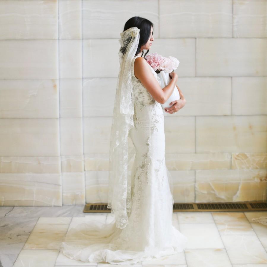 Wedding - Juliet Wedding Veil, Lace Juliet Wedding Veil
