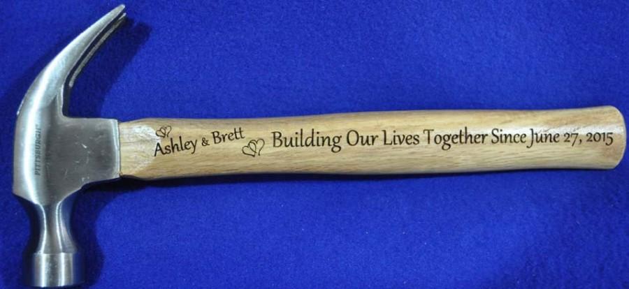 Mariage - Gift For Husband.  Anniversary Gift For Husband.  Gift For Groom.  Gift For Groom From Bride. Engraved Gift. Engraved Hammer.  Husband Gift.