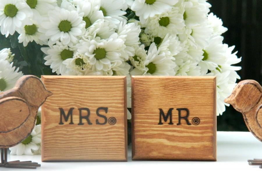 Wedding - wedding ring boxes Ring Bearer Wedding set 2 boxes Wedding Ring Box MR&MRS bride and groom