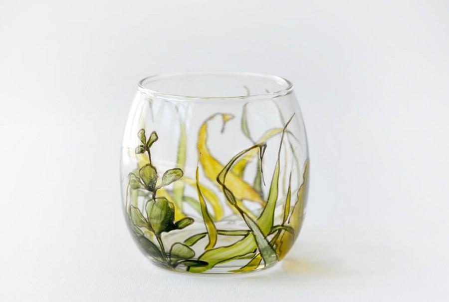 Свадьба - Round Glass Votive - Grass Fields Collection
