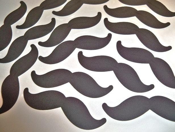 Hochzeit - Mustache die cuts 150 pieces Moustache Stache Stash Bash Gender Reveal Little Man Photo Booth