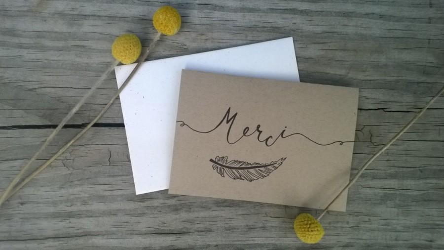Mariage - Merci Thank You Cards, French Thank You Cards, Merci Card Set