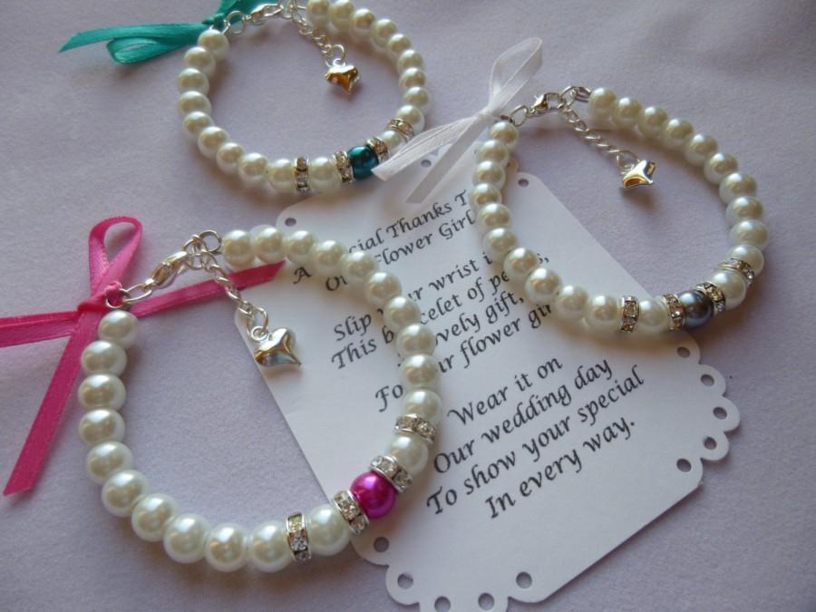 Hochzeit - Flower Girl Bracelet, Flower Girl Gift, Flower Girl Jewelry, Pearl Flower Girl Bracelet, Kids Bracelet, Childrens Bracelet, Girls Bracelet