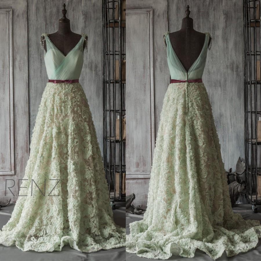 Hochzeit - 2015 New Lace Bridesmaid dress, Wedding dress, Party dress, Formal dress, Prom Dress,Soft Tulle dress,Elegant Dress,Long dress(GW032)