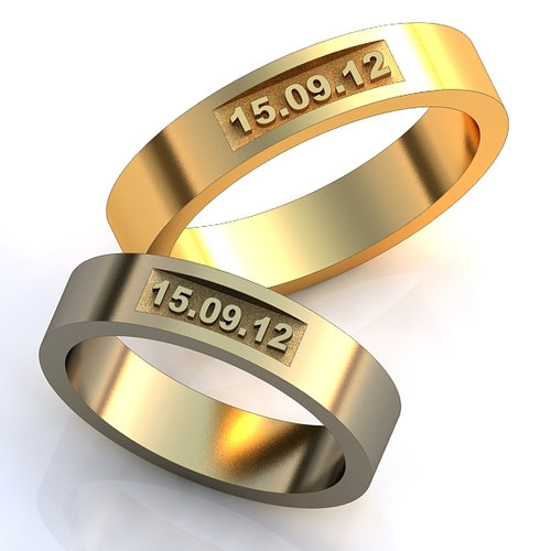 Свадьба - Wedding Date Rings, Unique Design Wedding Bands, Wedding Rings set, Wedding Date, Wedding bands,Anniversary Rings,Promise Rings His and Hers