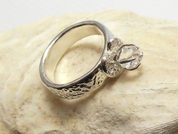 Wedding - Valentines day gift - Herkimer Diamond Ring