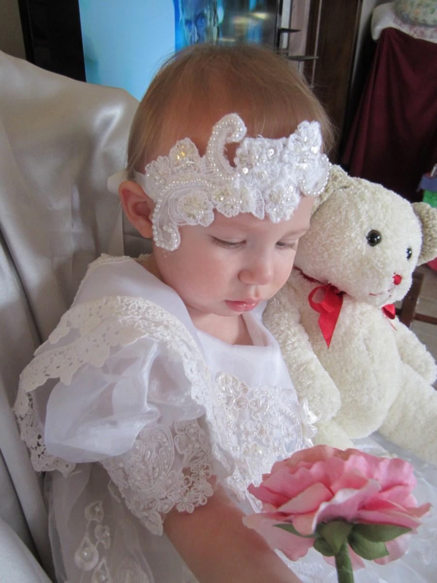 زفاف - LBD-Baby Bella collection #1500 Beautiful Christening or Miniature Bride headpiece