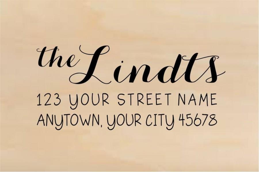 Wedding - Personalized Custom Made Handle Mounted or Self Inking Return Address Rubber Stamps R293