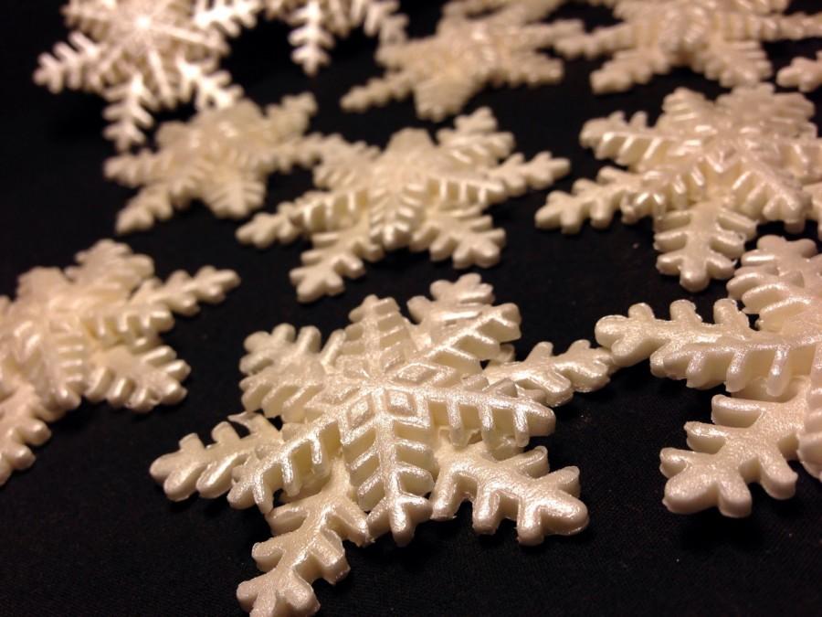 Mariage - Gumpaste Edible Snowflakes Large Size Gum Paste
