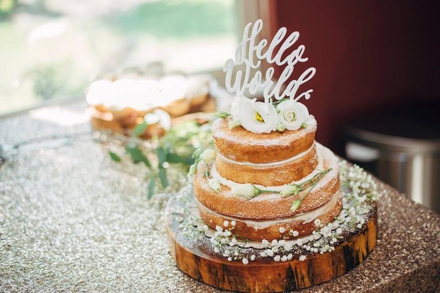 Wedding - Hello World - Baby Shower - Cake Topper